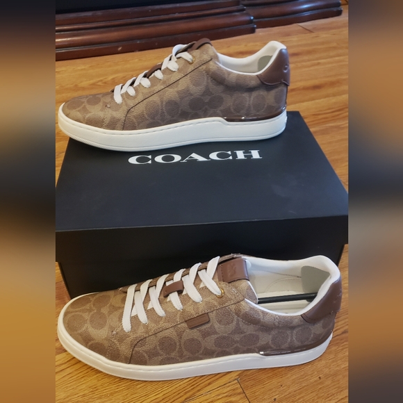 COACH WOMEN'S HIGHLINE SNEAKERS Color is Brown Khaki, Size US 9.5B EU 40NIB - Picture 4 of 7